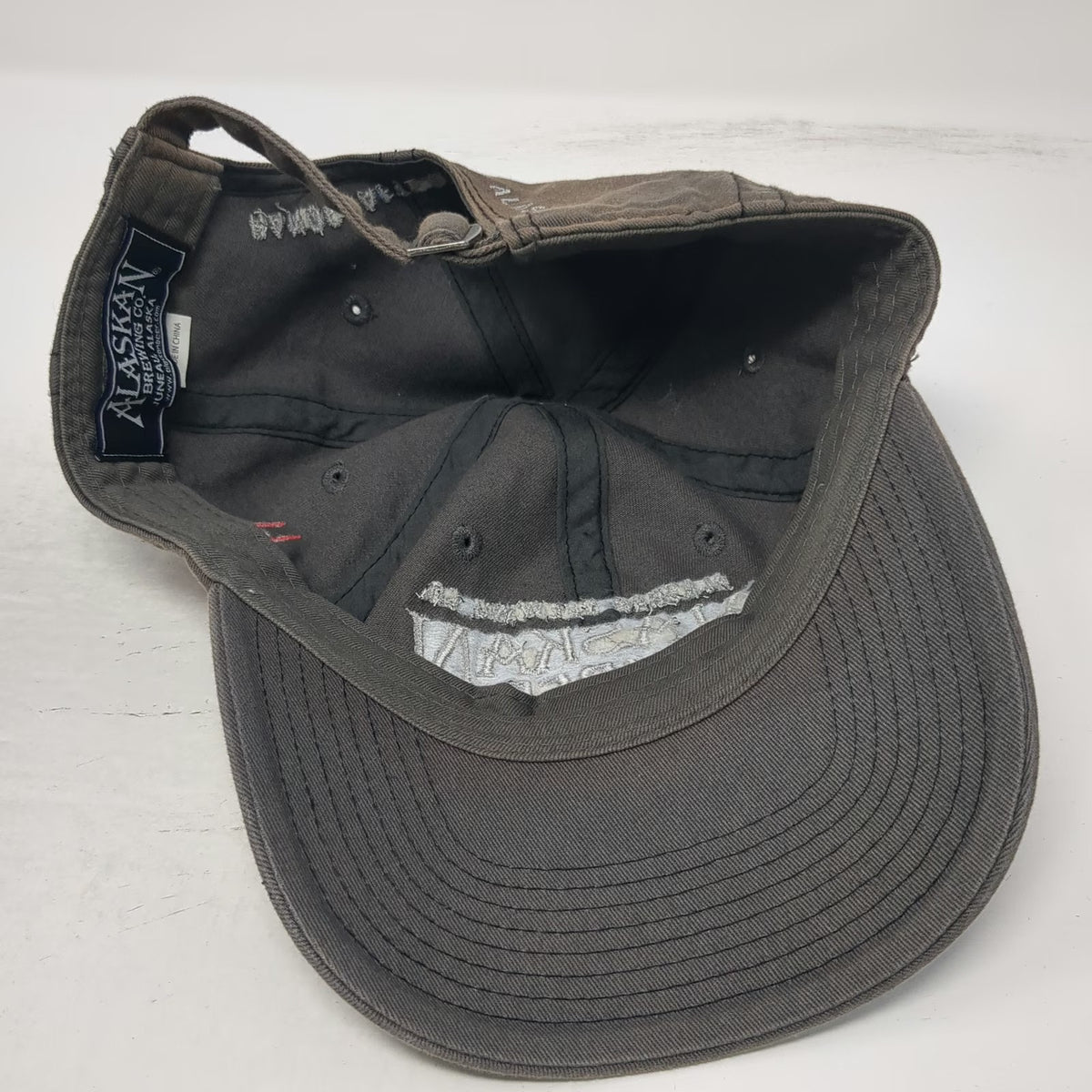 Alaskan Brewing Co Baseball Cap Gray One Size Juneau Amber Beer Boat Patch Hat