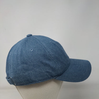 Unbranded Slideback Hat Blue One Size Adjustable Vented Holes 6 Panel Blank
