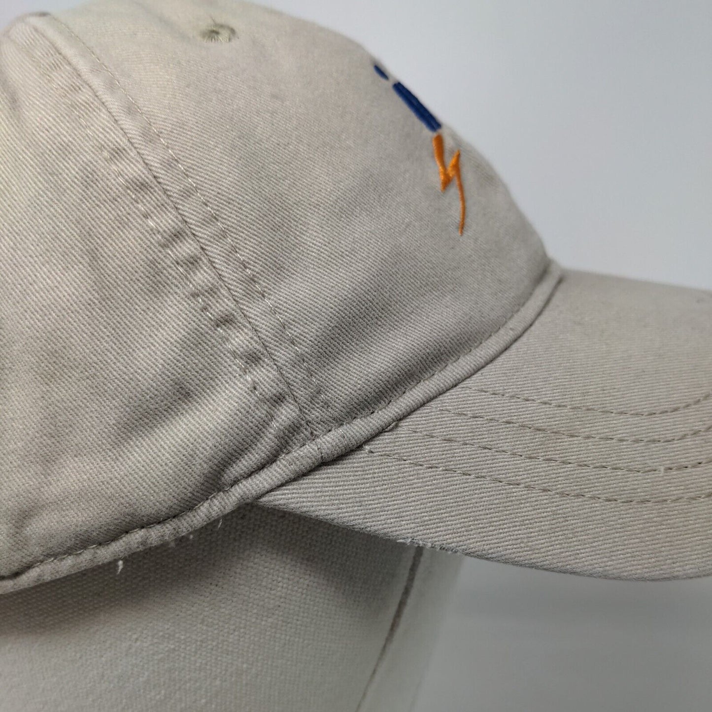 Irby Strapback Hat Tan One Size Adjustable Embroidered 6 Panel Vent Holes