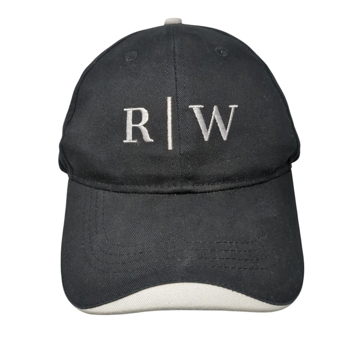 RW Strapback Hat Black OSFA Adjustable Embroidered 6 Panel Hit Wear