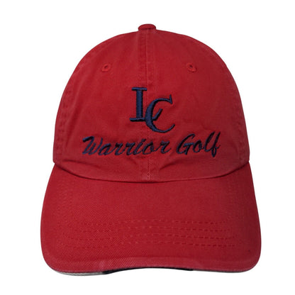 LC Warrior Golf Strapback Hat Red One Size Embroidered Port Authority