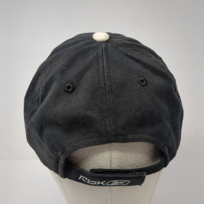 Reebok Strapback Hat Black One Size Embroidered Logo Adjustable 6 Panel