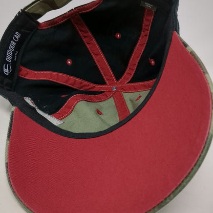 Outdoor Cap Baseball Cap Green Black Red One Size American Flag Camo Patch Hat