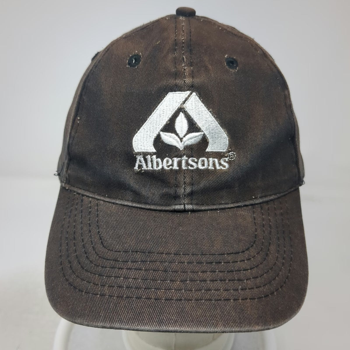 Image Solutions Albertsons Black Baseball Cap Hat OSFM Embroidered Cotton Strap