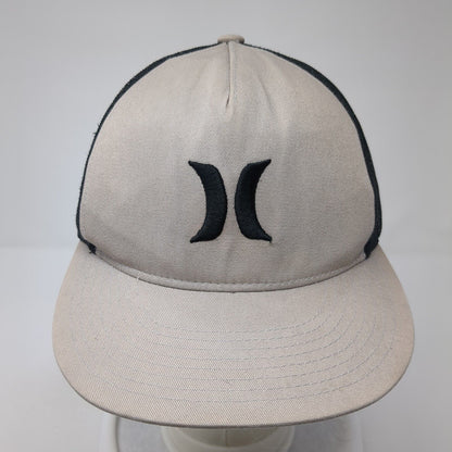 Hurley Snapback Trucker Hat Tan OS Adjustable Embroidered Mesh Back Yupoong