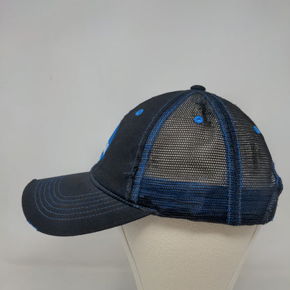 Main Gate Men's Strapback Mesh Back Hat Blue Black OSFM Embroidered NCAA Logo