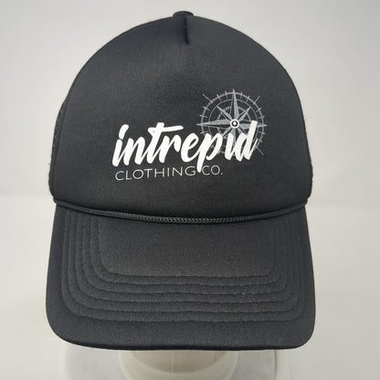 Intrepid Clothing Co. Trucker Hat Black One Size Adjustable Mesh Back Rope