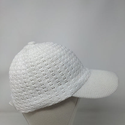 Saks Fifth Avenue Strapback Hat White One Size Crochet Adjustable Blank