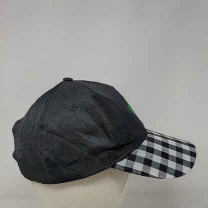 Clover Shamrock Strapback Hat Multicolor One Size Embroidered Check