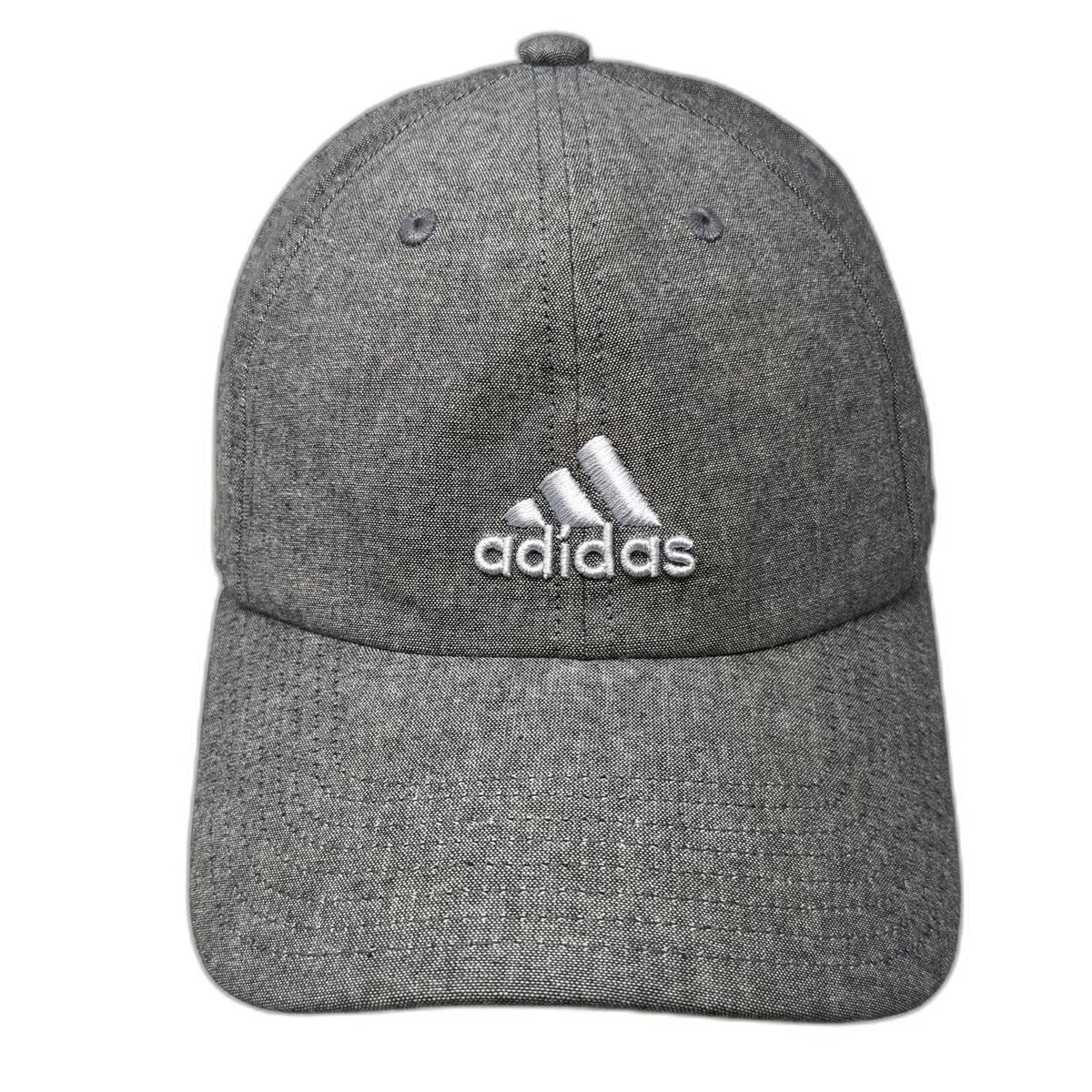 Adidas Baseball Cap Gray One Size Slideback Logo Cotton Strapback Hat Sport