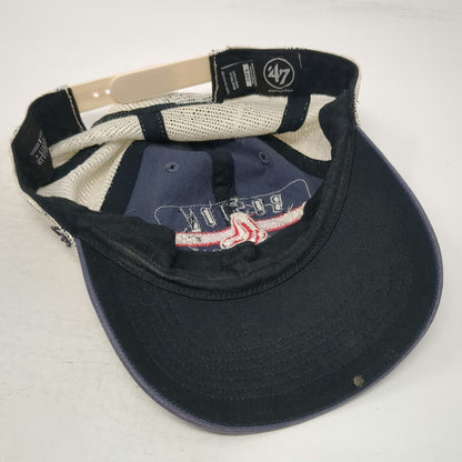 '47 Boston Red Sox MLB Blue White Trucker Hat One Size Mesh Snapback Logo Patch