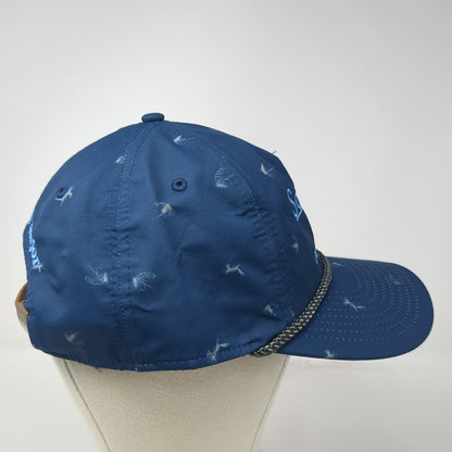 Imperial 5 Panel Blue OSFM Hat Solitude Flies Open Fifth Major Golf Rope Strap