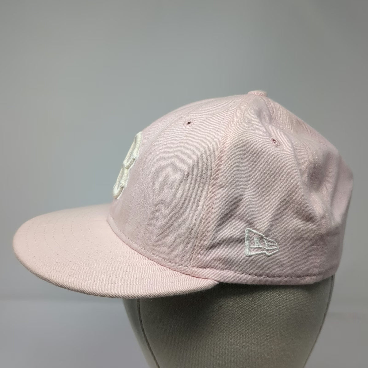 Boston Red Sox MLB New Era Baseball Cap Pink 7 Fitted Wool Hat Flat Brim Logo