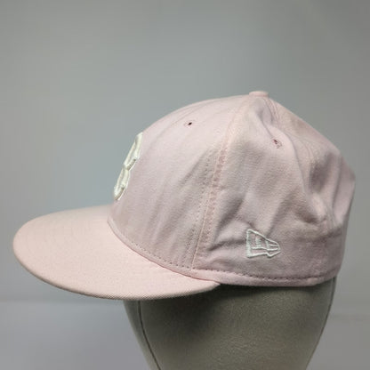 Boston Red Sox MLB New Era Baseball Cap Pink 7 Fitted Wool Hat Flat Brim Logo
