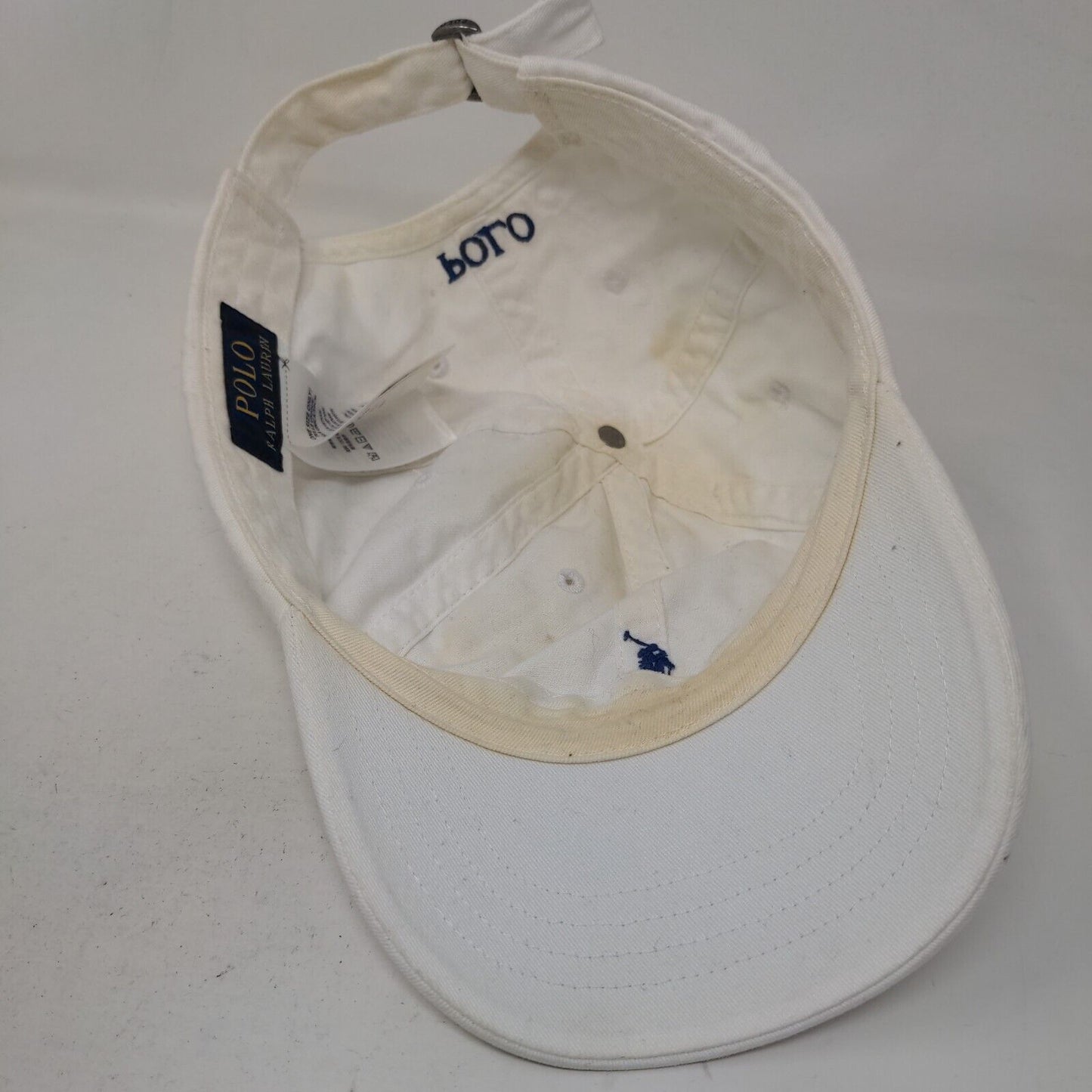 Polo Ralph Lauren Men's Slideback Hat White Size OS Embroidered Logo Cotton