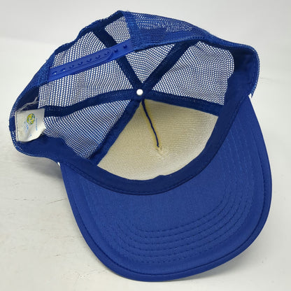 Hawaiian Headwear Blue One Size Trucker Hat Hawaii Islands Palm Tree Mesh Rope