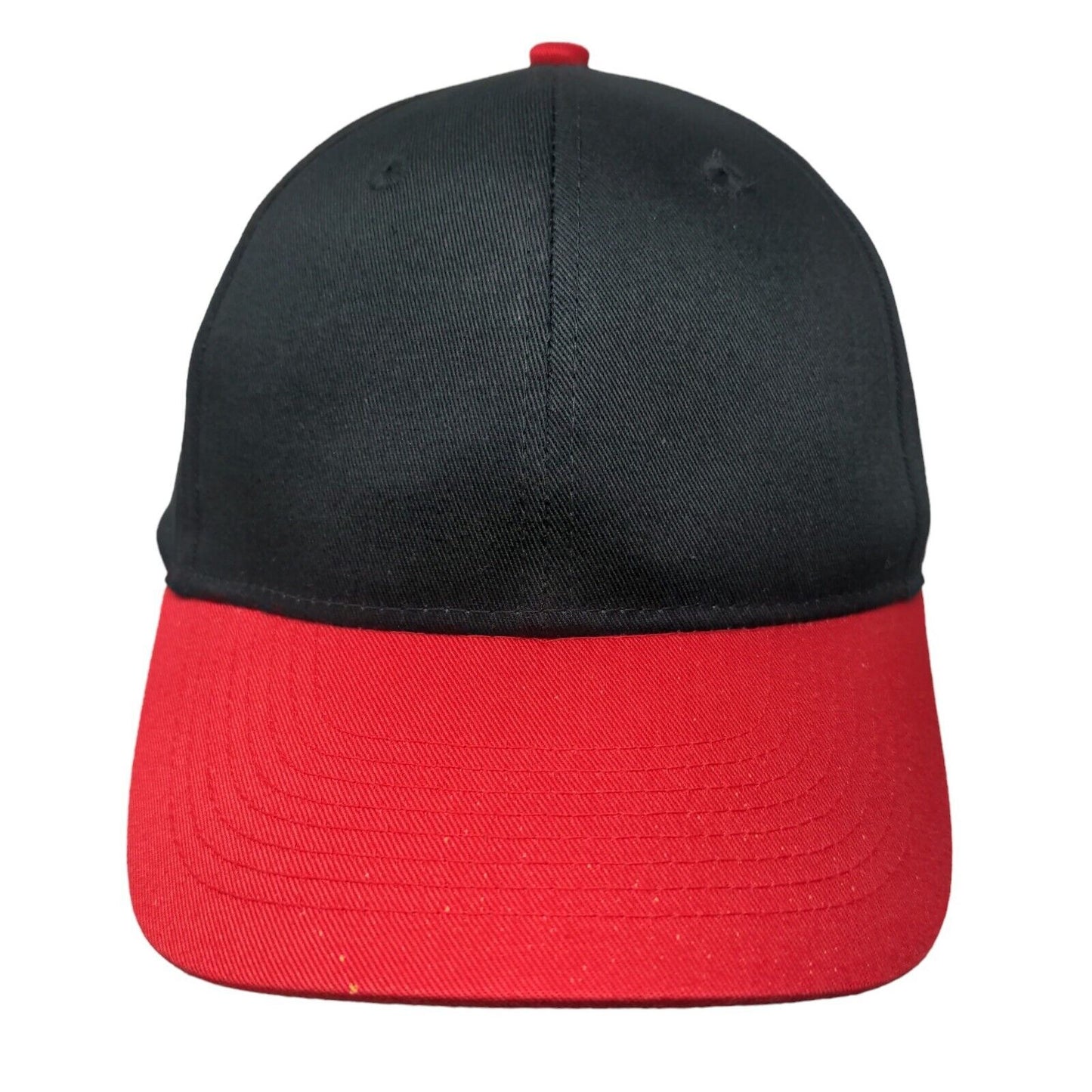 Augusta Sportswear Boy's Strapback Hat Black Red Blank 100% Cotton