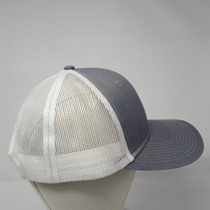 M Snapback Trucker Hat Gray OS Adjustable Embroidered Mesh Back Port Authority