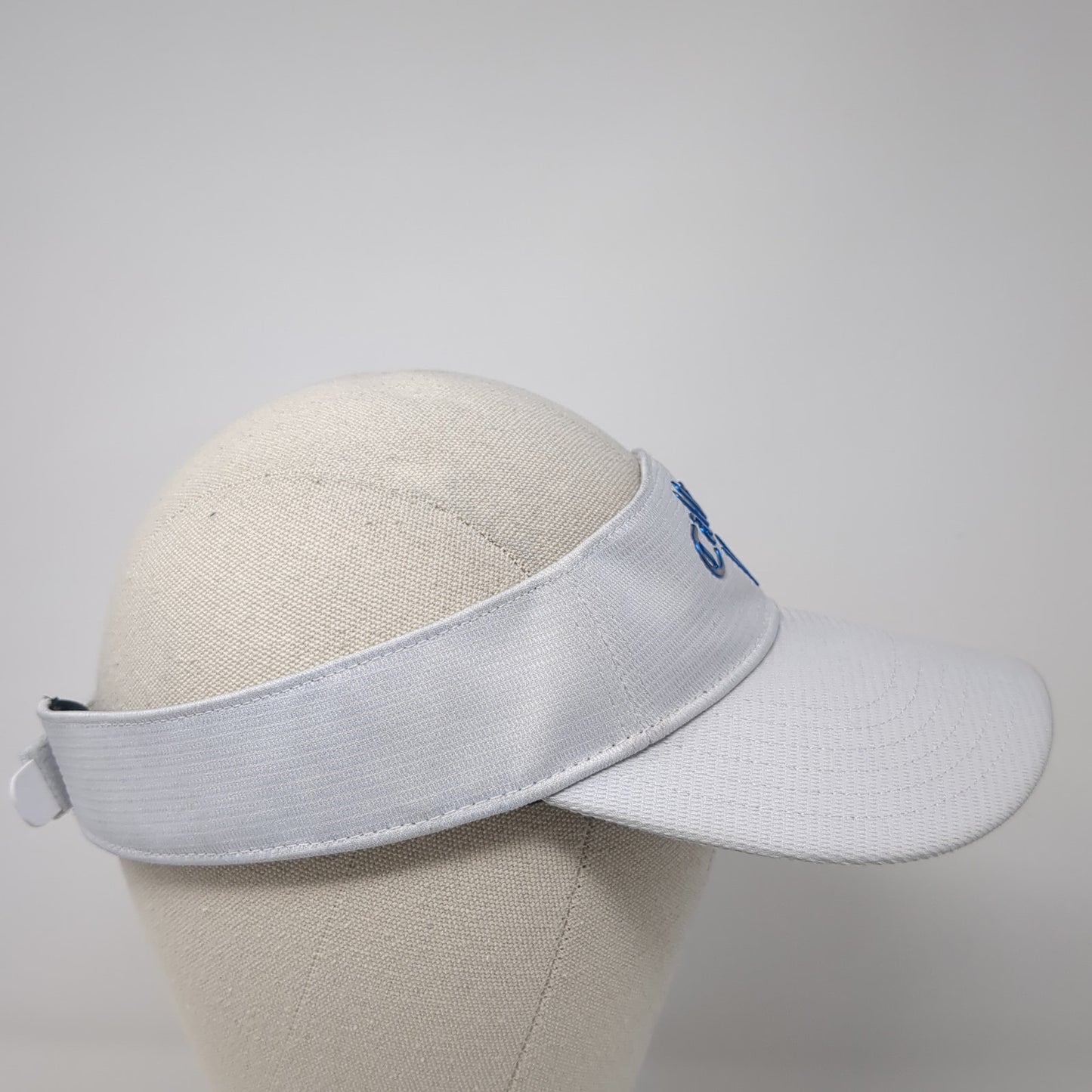 Callaway Strapback Sun Visor Hat White One Size Adjustable Strap Lightweight