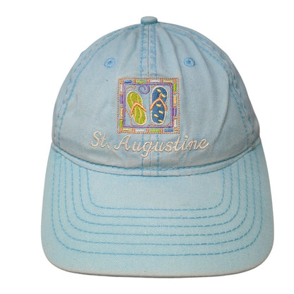 St. Augustine Strapback Baseball Cap Blue One Size Adjustable Embroidered