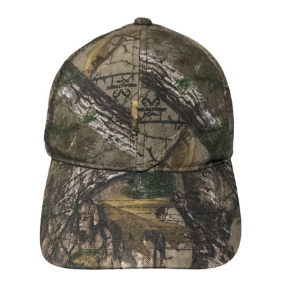 Signatures Men's Strapback Camo Hat Realtree Size OSFA Graphic Logo