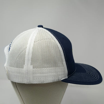 Outdoor Cap Trucker Hat Blue White One Size Mesh Back Snapback Bretz RV Marine