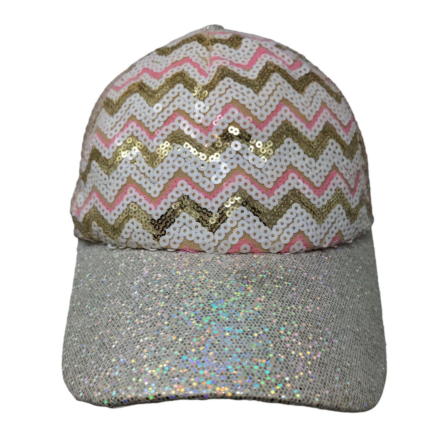 Unbranded Girl Snapback Mesh Back Hat Multicolor Adjustable 100% Polyester Bling