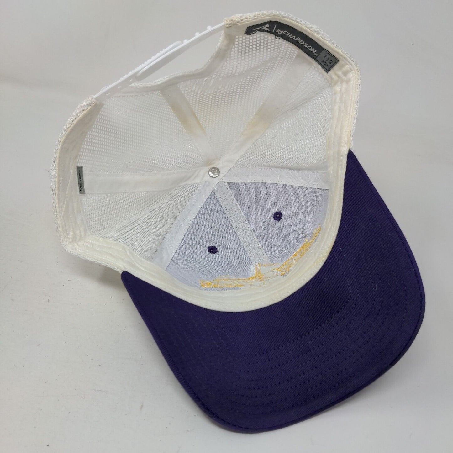 Brooksville All Stars Snapback Mesh Back Trucker Hat Purple Embroidered Logo