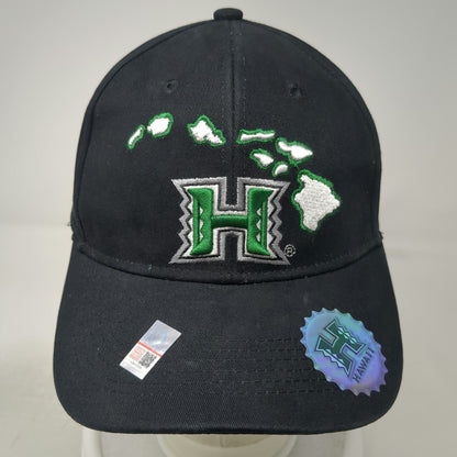 Hawaii Rainbow Warriors NCAA Happy Shirts Cap Black One Size Strapback Islands