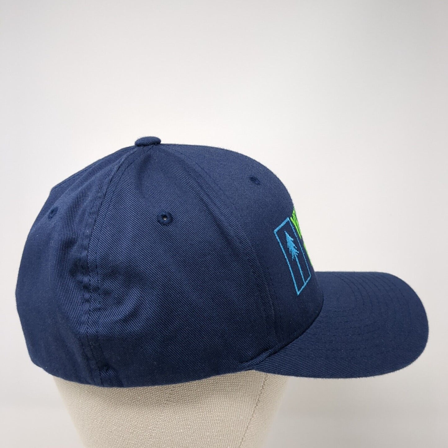 Yellow Pine Trading Co. Fitted Hat Blue Large-XL Embroidered Flexfit