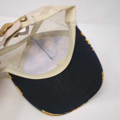 Sunflower Ponytail Trucker Hat Multicolor One Size Adjustable Mesh Back Floral