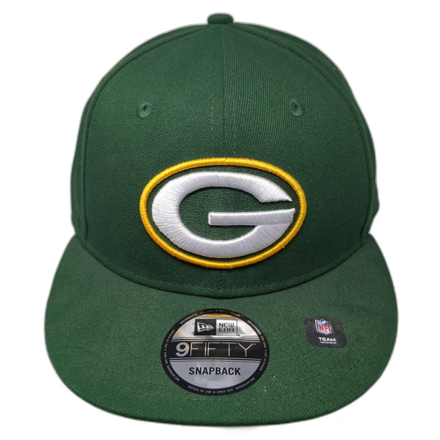 Green Bay Packers NFL New Era Snapback Hat Green One Size 9FIFTY Gray Undervisor
