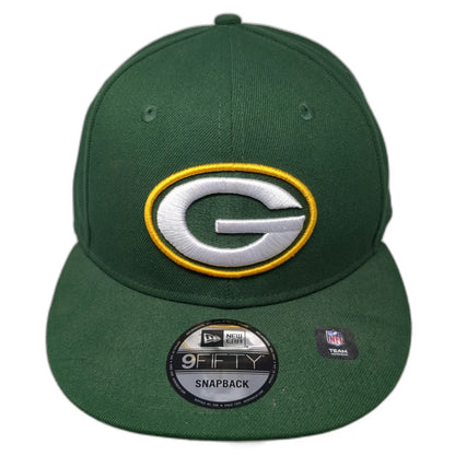 Green Bay Packers NFL New Era Snapback Hat Green One Size 9FIFTY Gray Undervisor