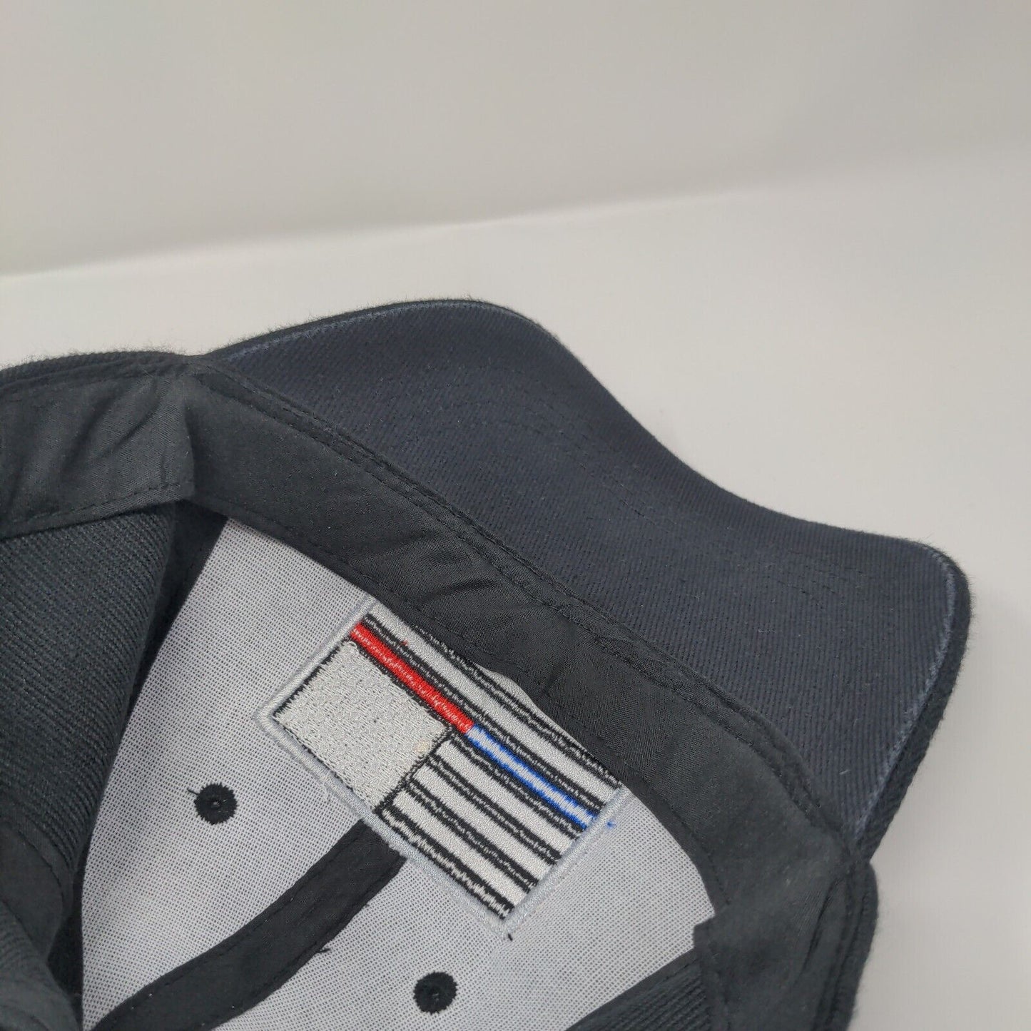 American Flag Strapback Hat Black One Size Adjustable Embroidered Patriotic