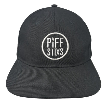 Piff Stixs Snapback Hat Black One Size Adjustable Embroidered 6 Panel