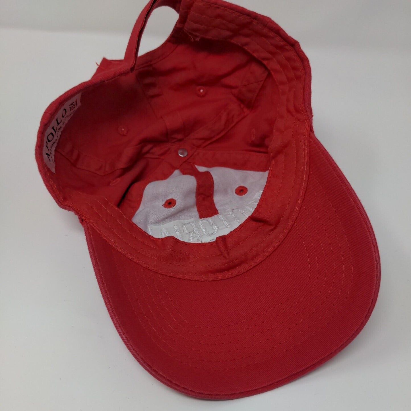 Victoria Sport Strapback Hat Red OSFA Adjustable Embroidered Apollo