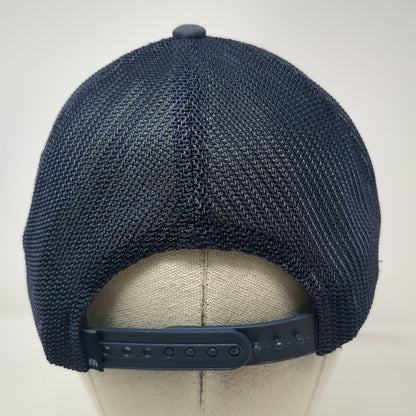 Travis Mathew Trucker Hat Blue One Size Snapback Mesh Horizontal Stripes Golf