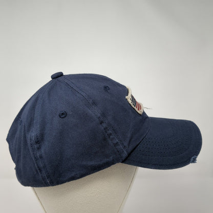 American Flag Patch Slideback Hat Blue One Size Adjustable 6 Panel Dpc