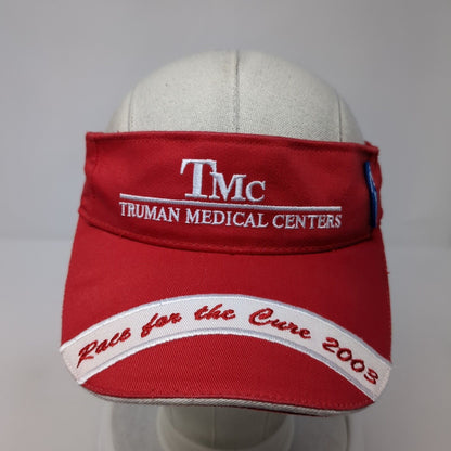 Truman Medical Centers Race For The Cure 2003 Sun Visor Hat Red OS Adjustable