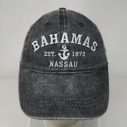 Bahamas Est 1973 Nassau Strapback Hat Gray One Size Adjustable Embroidered