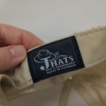 Smoky Mountains Strapback Hat Tan One Size Embroidered Laser Cut Jhats