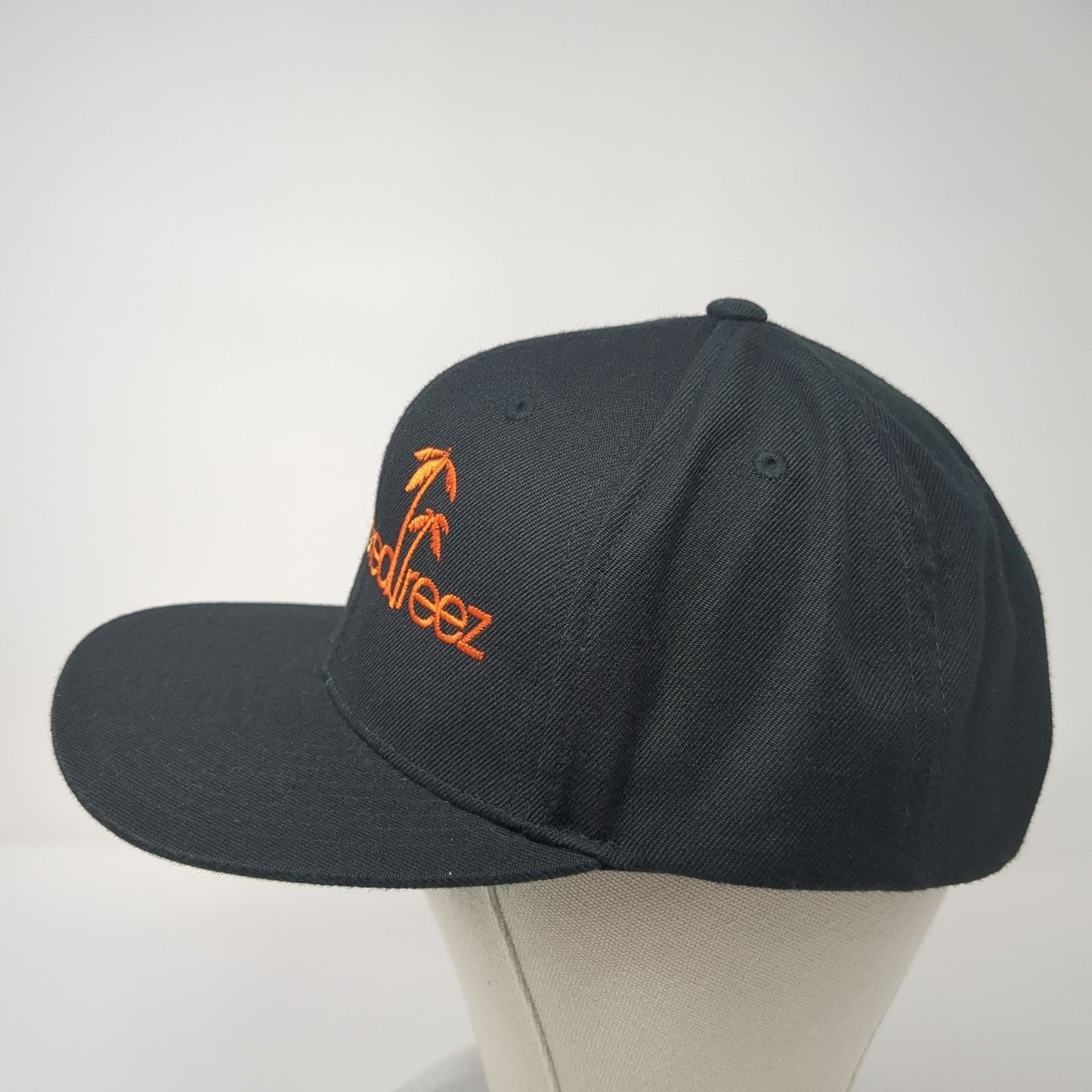 Krooked Reez Snapback Hat Black One Size Adjustable Embroidered Classics Yupoong