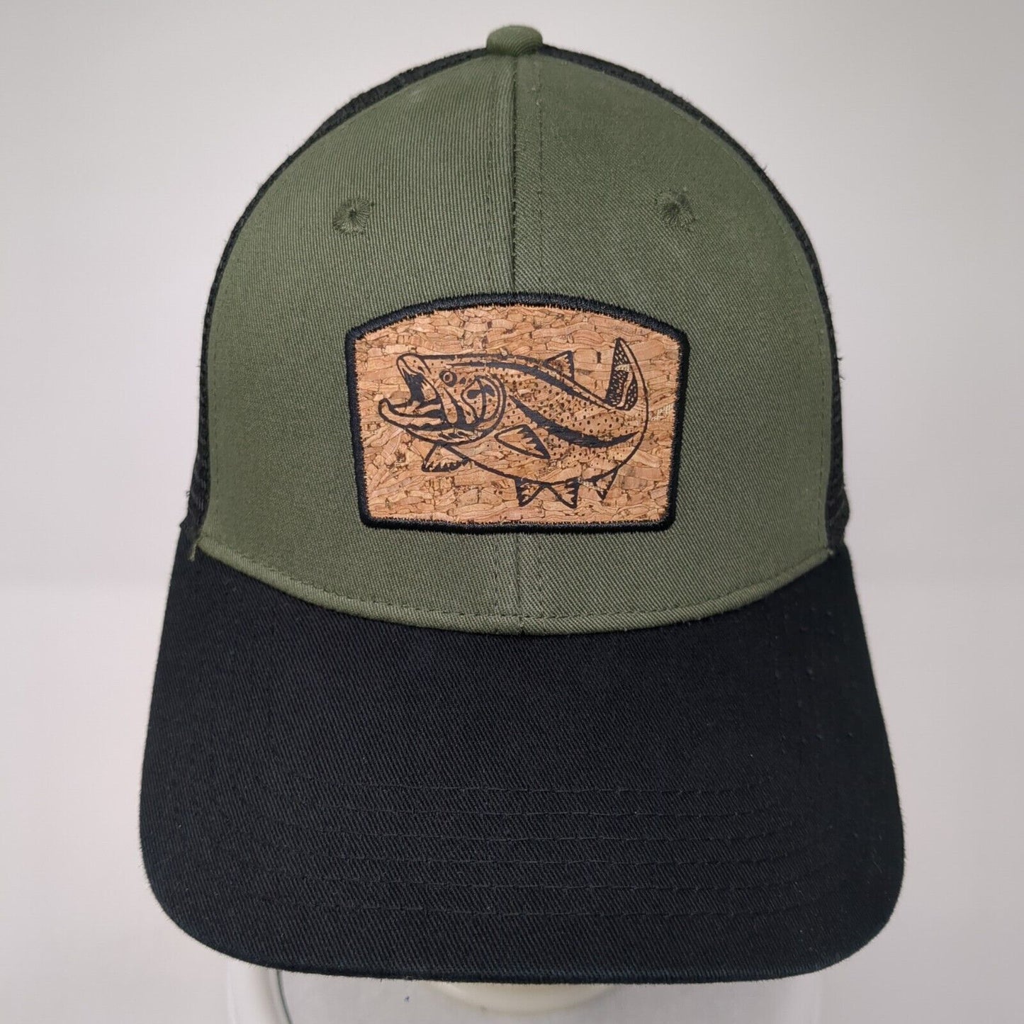 Fish Cork Patch Snapback Trucker Hat Multi One Size Mesh Back George