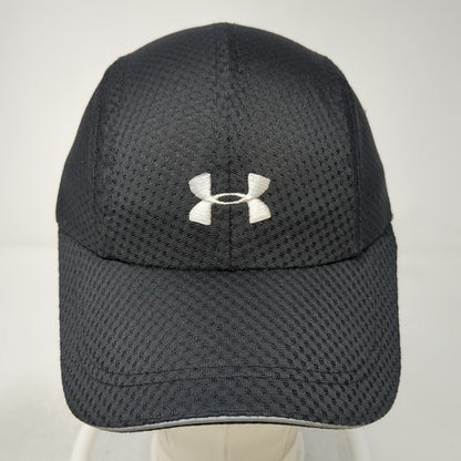 Under Armour Baseball Cap Black One Size Reflective Running Strapback Mesh Hat