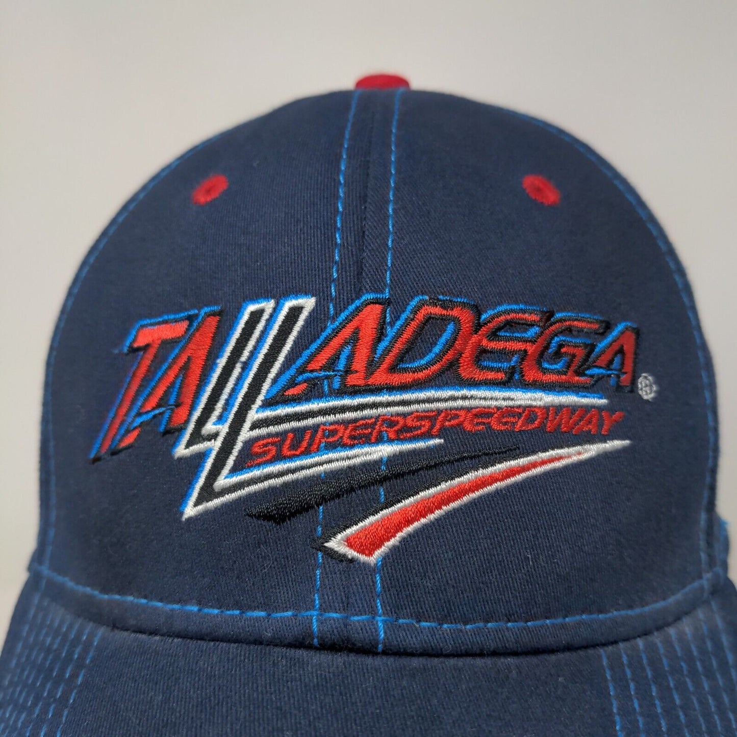 ICS Men's Fitted Hat Blue Size OSFM Embroidered Talladega Super Speedway Logo