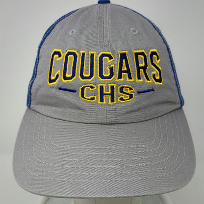 My Town Originals Baseball Cap Gray Blue One Size Strapback Cougars CHS Hat