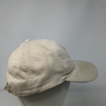 Cameron Strapback Hat Tan OSFM Embroidered Adjustable Vent Holes