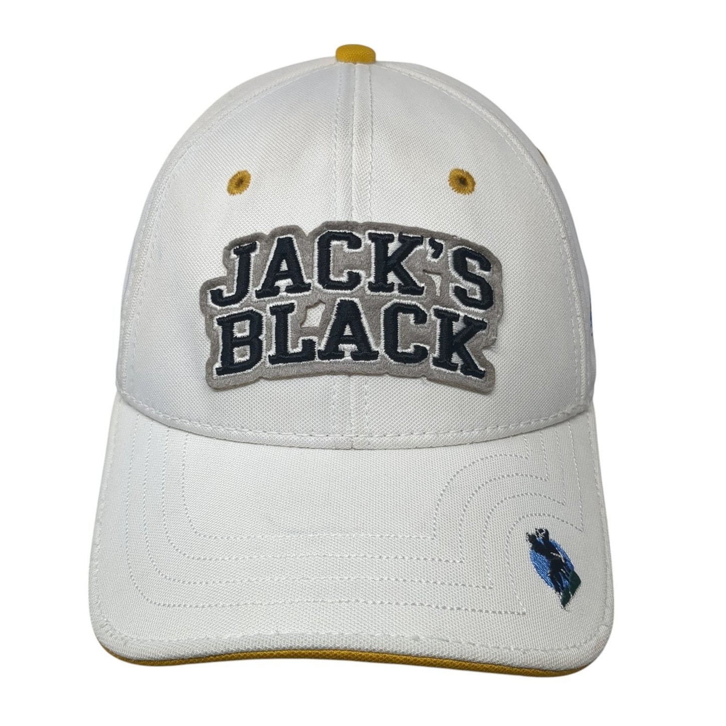 Jack's 7628 YDS Black Fitted Baseball Cap White One Size Adjustable The Game