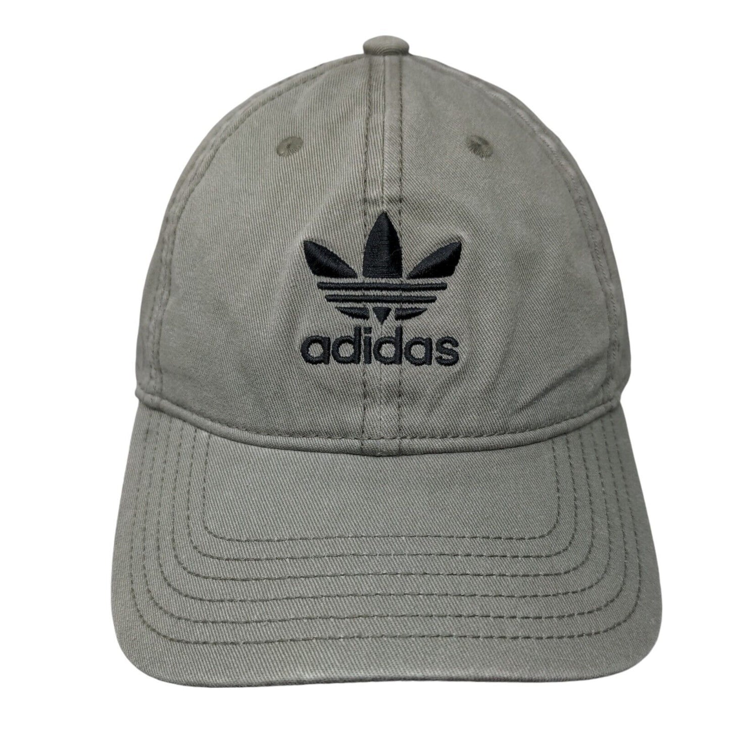 Adidas Slideback Hat Brown OSFM Adjustable Embroidered Trefoil Vented Holes