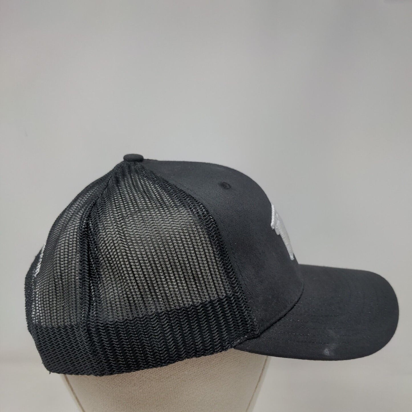 TCM TriCounty Metals Snapback Trucker Hat Black One Size Mesh Back Richardson